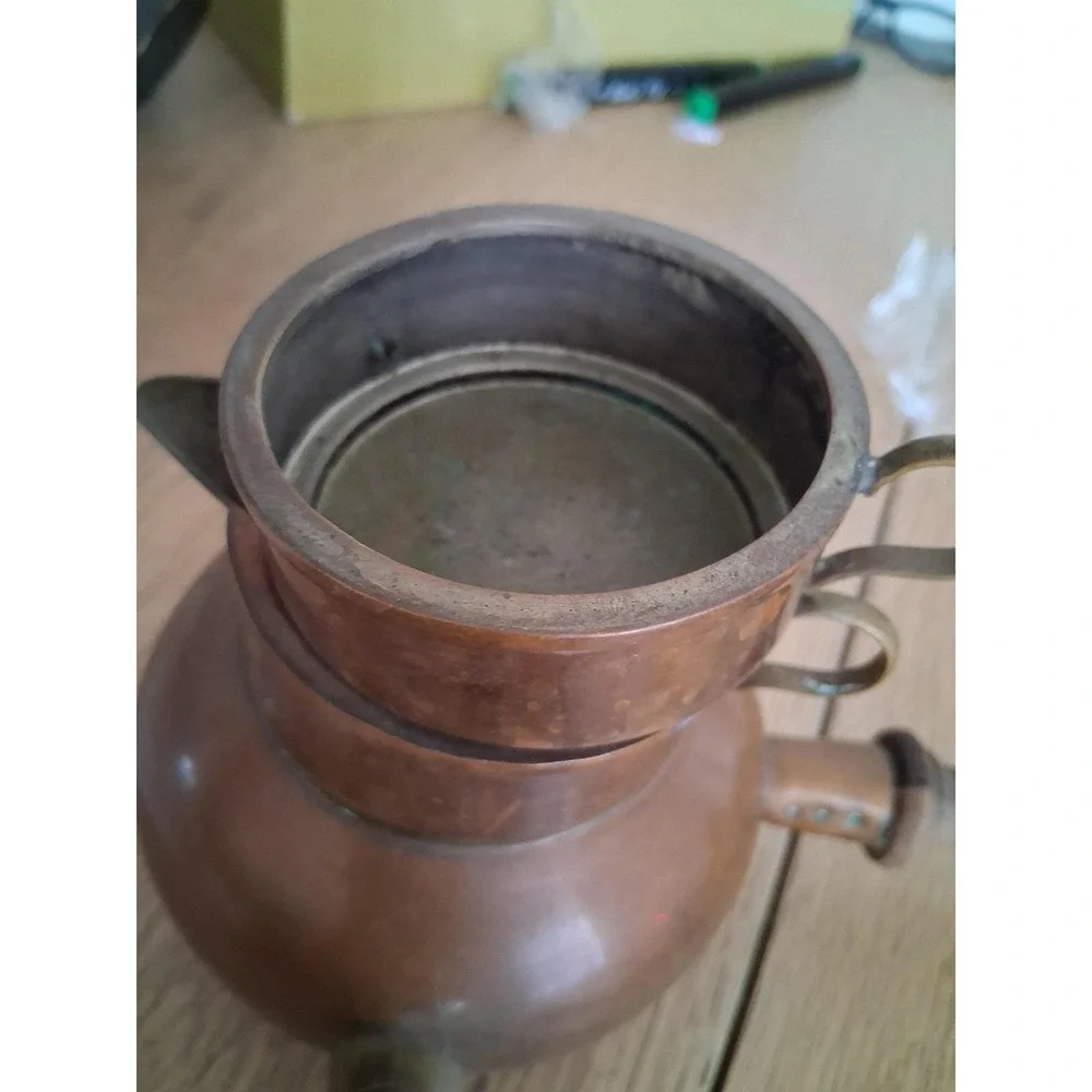 Vintage OrfeMex Mexico Copper Brass Stacking‎ Teapot Set With Bell Kitchen wares